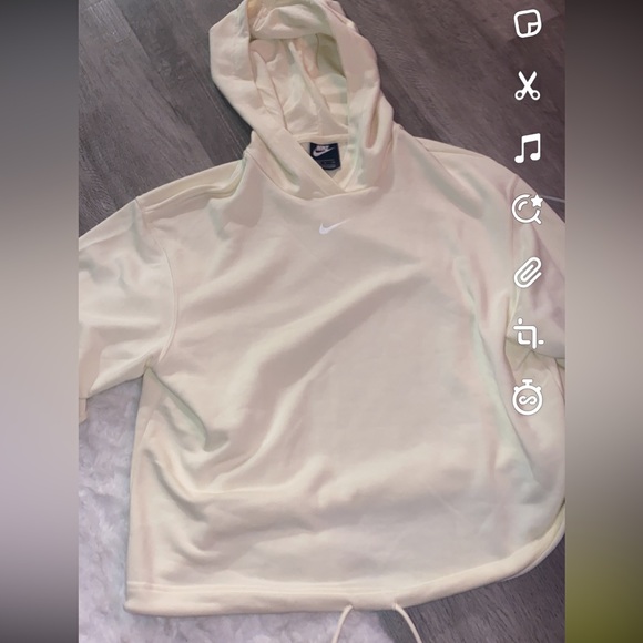 Pale yellow nike hoodie Clearance